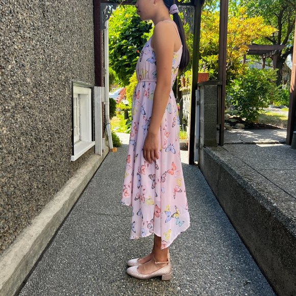 Butterfly Chiffon Dress | H&M | Girls Size 9/10 - Picture 3 of 13